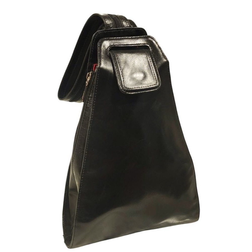 NWT HOBO Trapeze Black Leather Backpack Bag Small Travel Streetwear